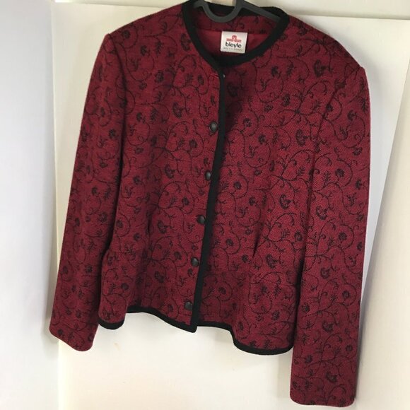 BLEYLE WOMENS VIRGIN WOOL BLAZER MADE IN GERMANY SIZE 10 - Picture 1 of 9